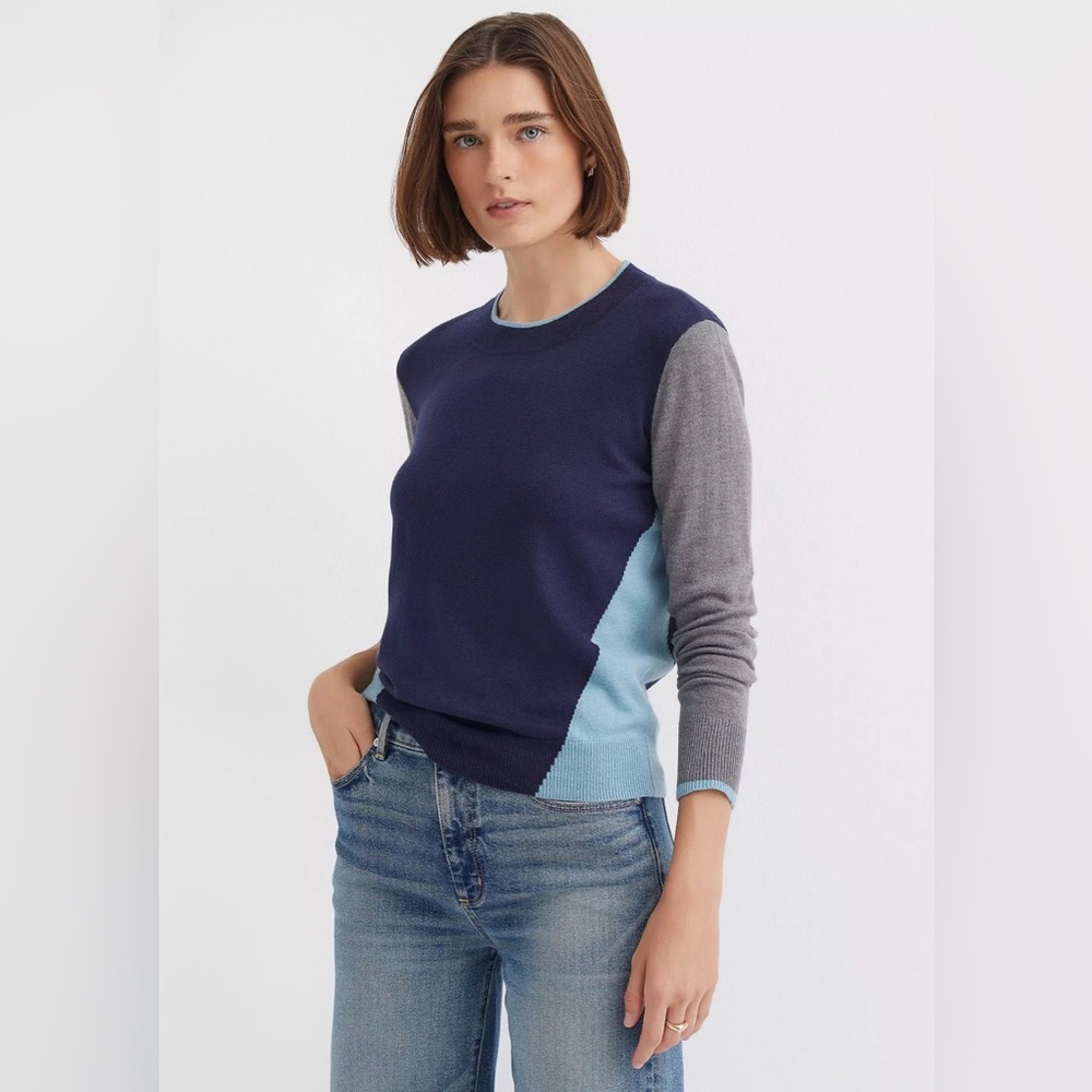 LOFT Colorblock Luxe Knit Sweater